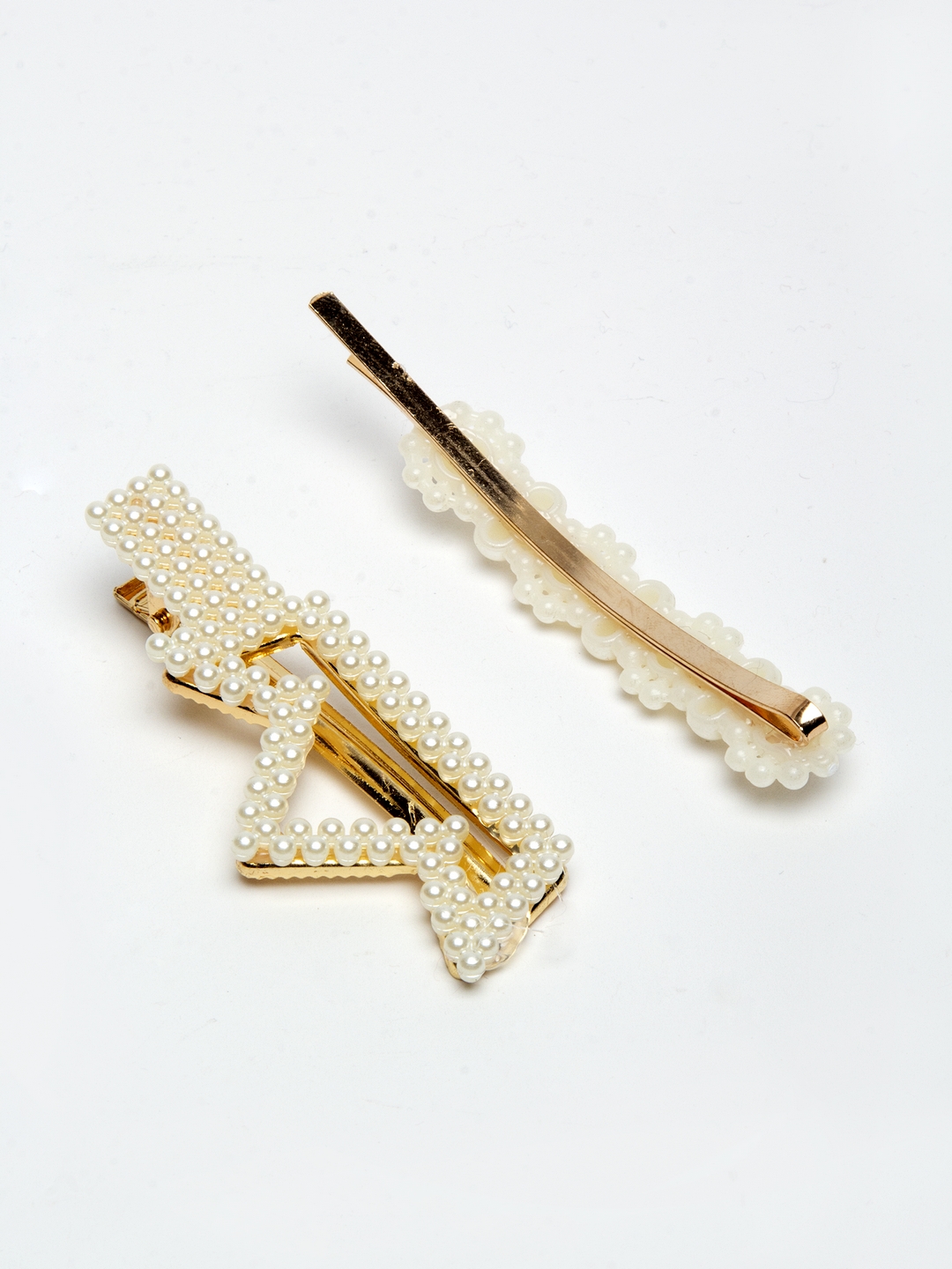 YouBella Jewellery Hair Accessories Stylish Combo of 4 Pearl Hair Pin Hair Clip for Girls and Women (White) (Style 2)