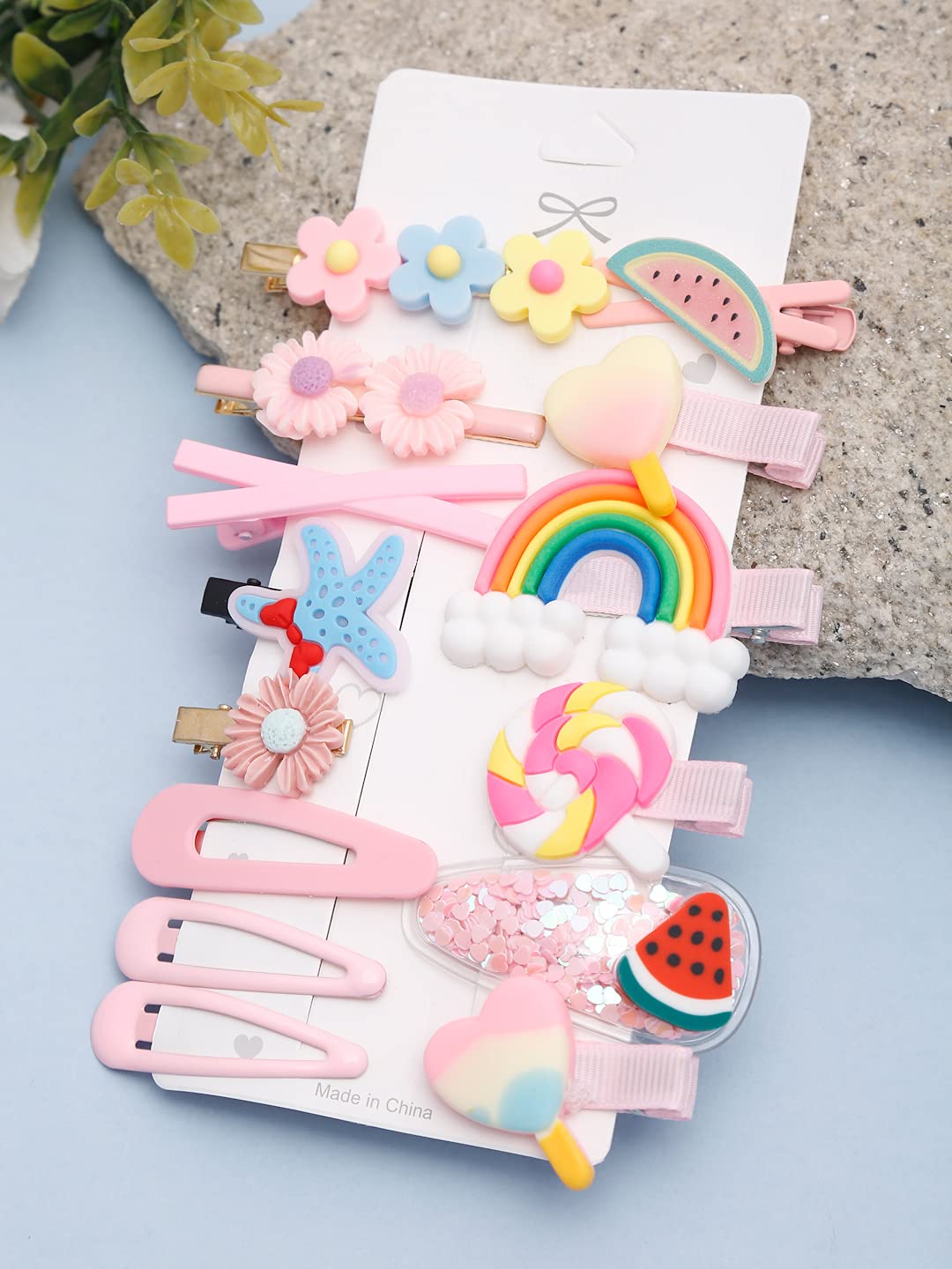 YouBella Jewellery Combo of 14 Hair Pins/Hair Clips for Girls and Women (Multi-Color) (YBHAIR_41601)