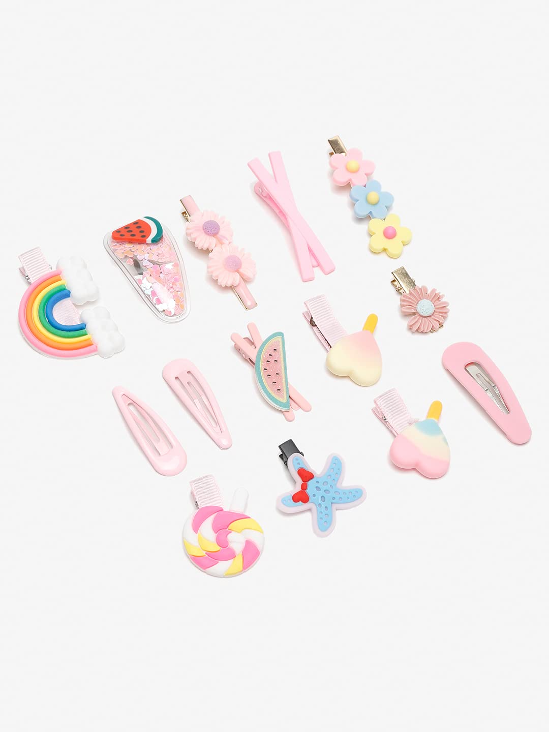 YouBella Jewellery Combo of 14 Hair Pins/Hair Clips for Girls and Women (Multi-Color) (YBHAIR_41601)