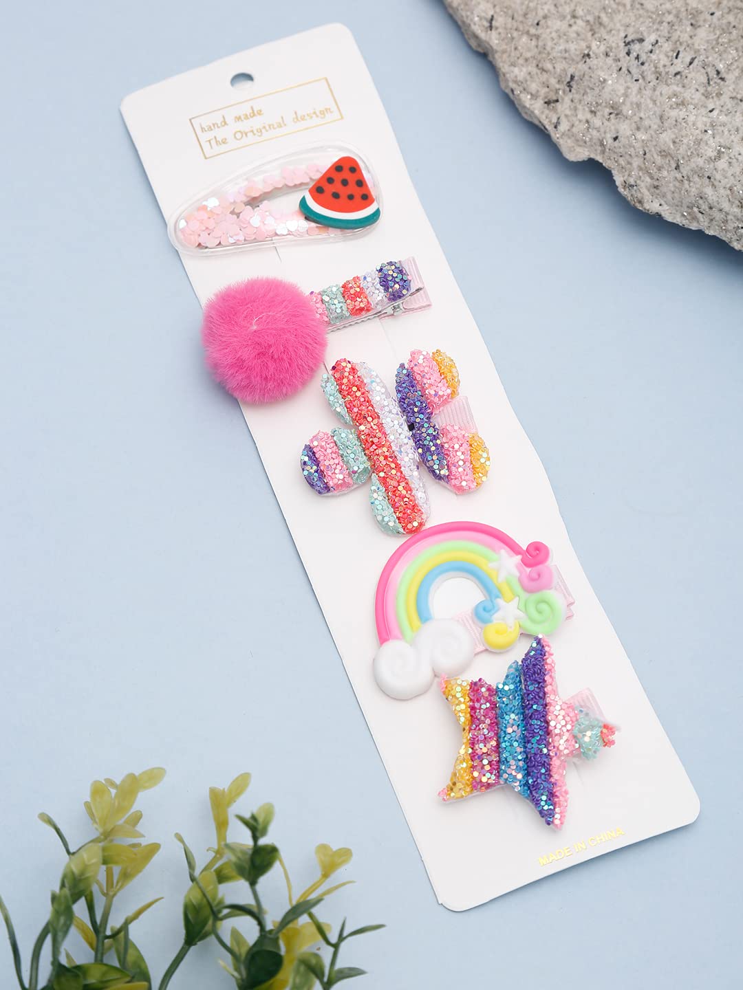 YouBella Jewellery Combo of 5 Hair Pins/Hair Clips for Girls and Women (Multi-Color) (YBHAIR_41602)