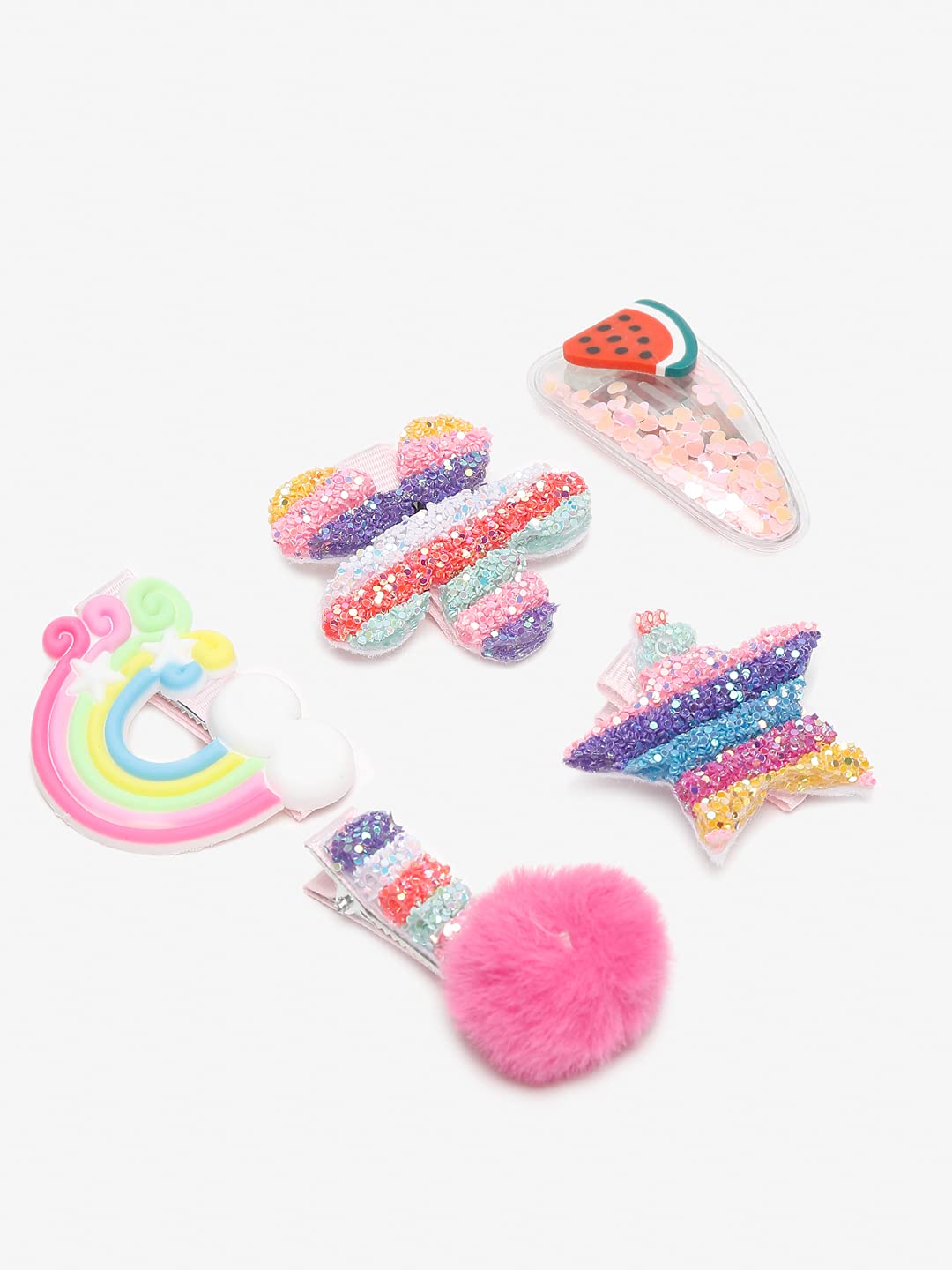 YouBella Jewellery Combo of 5 Hair Pins/Hair Clips for Girls and Women (Multi-Color) (YBHAIR_41602)