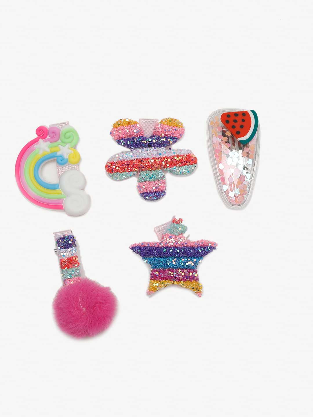 YouBella Jewellery Combo of 5 Hair Pins/Hair Clips for Girls and Women (Multi-Color) (YBHAIR_41602)