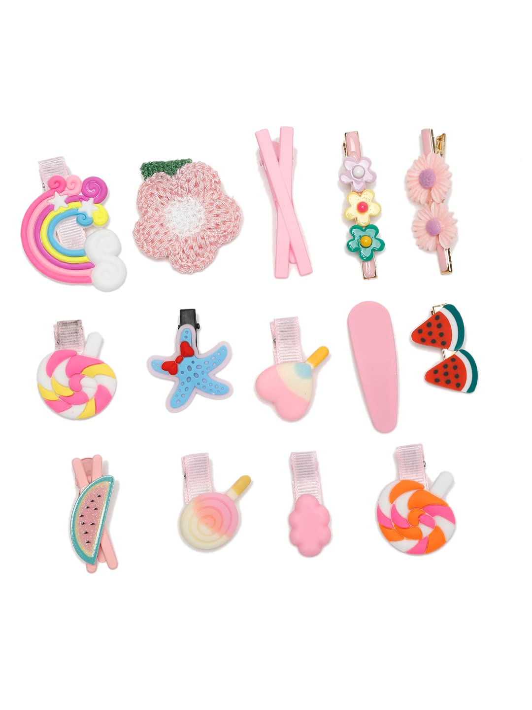 YouBella Jewellery Combo of 14 Hair Pins/Hair Clips for Girls and Women (Multi-Color) (YBHAIR_41603)