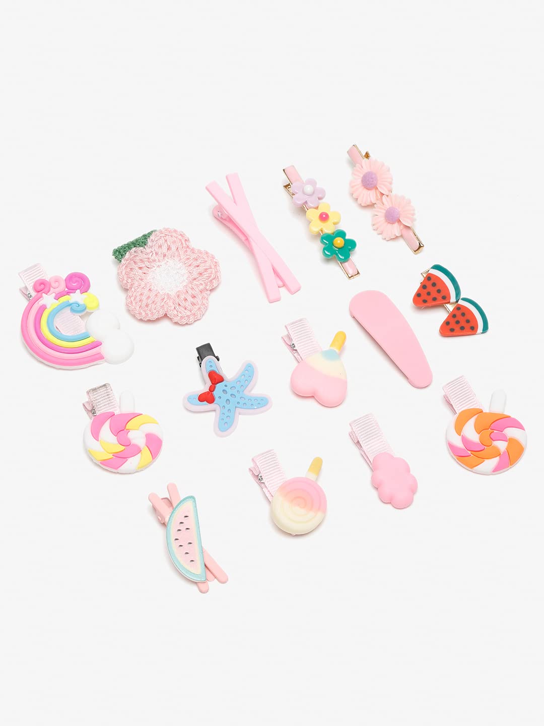 YouBella Jewellery Combo of 14 Hair Pins/Hair Clips for Girls and Women (Multi-Color) (YBHAIR_41603)