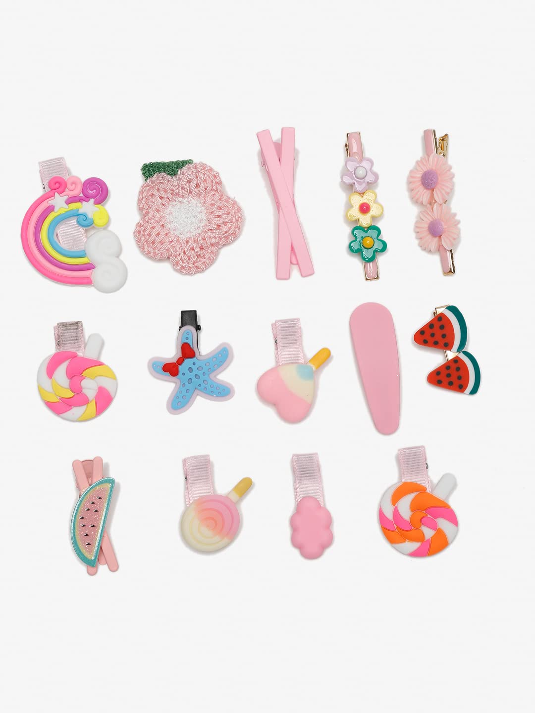 YouBella Jewellery Combo of 14 Hair Pins/Hair Clips for Girls and Women (Multi-Color) (YBHAIR_41603)