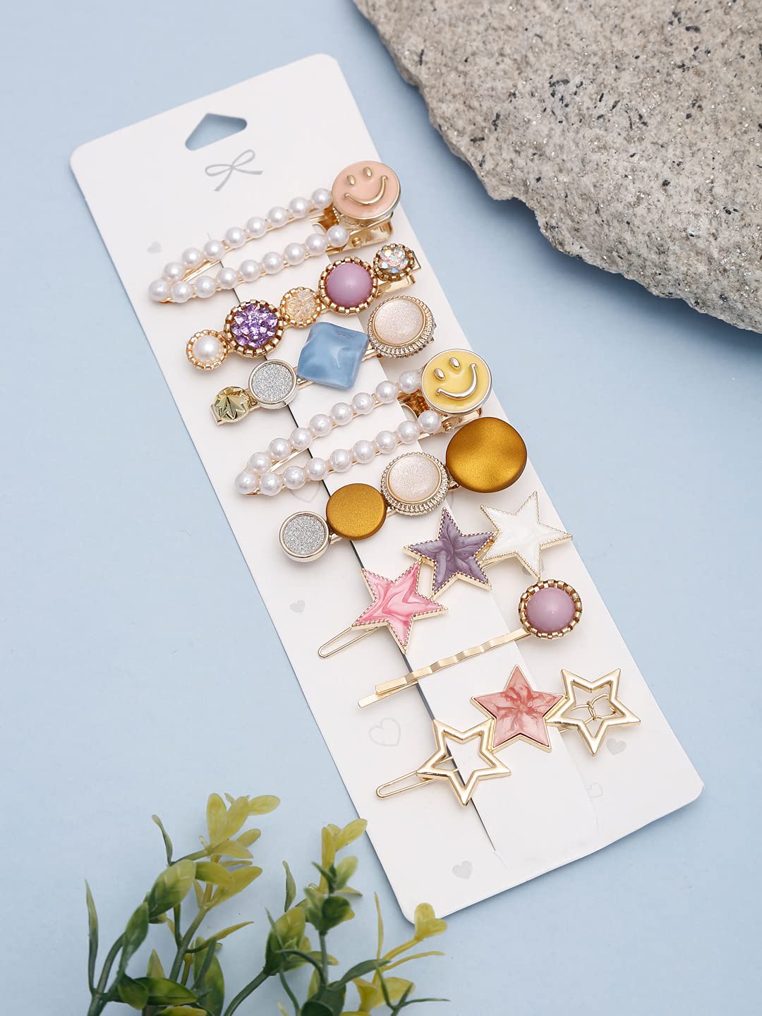 YouBella Jewellery Combo of 8 Hair Pins/Hair Clips for Girls and Women (Multi-Color) (YBHAIR_41606)