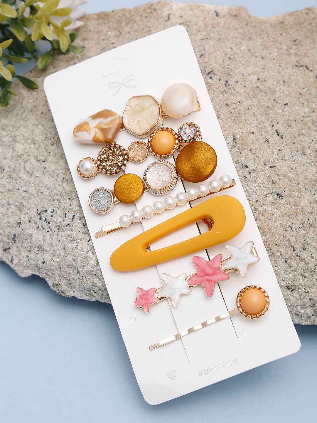 YouBella Jewellery Combo of 7 Hair Pins/Hair Clips for Girls and Women (Multi-Color) (YBHAIR_41607)