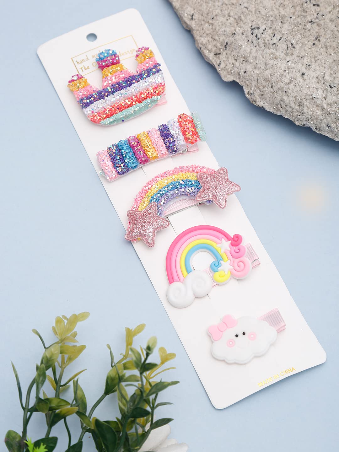 YouBella Jewellery Combo of 5 Hair Pins/Hair Clips for Girls and Women (Multi-Color) (YBHAIR_41609)
