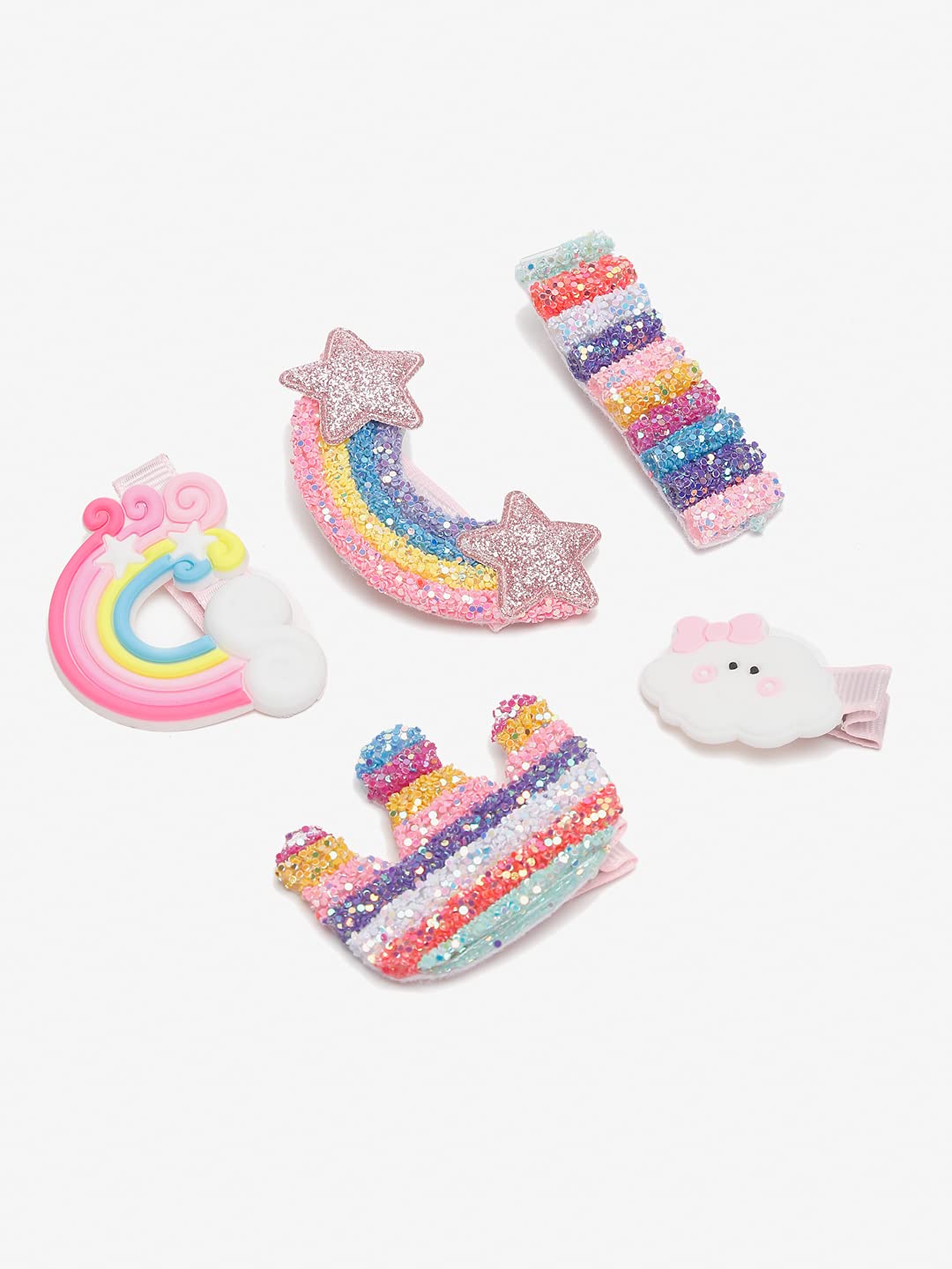 YouBella Jewellery Combo of 5 Hair Pins/Hair Clips for Girls and Women (Multi-Color) (YBHAIR_41609)