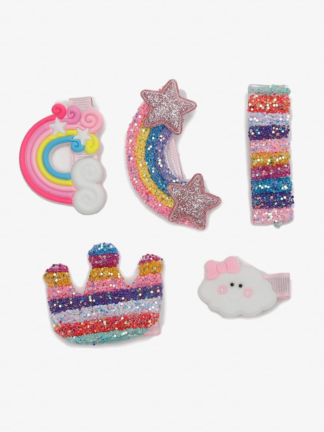 YouBella Jewellery Combo of 5 Hair Pins/Hair Clips for Girls and Women (Multi-Color) (YBHAIR_41609)
