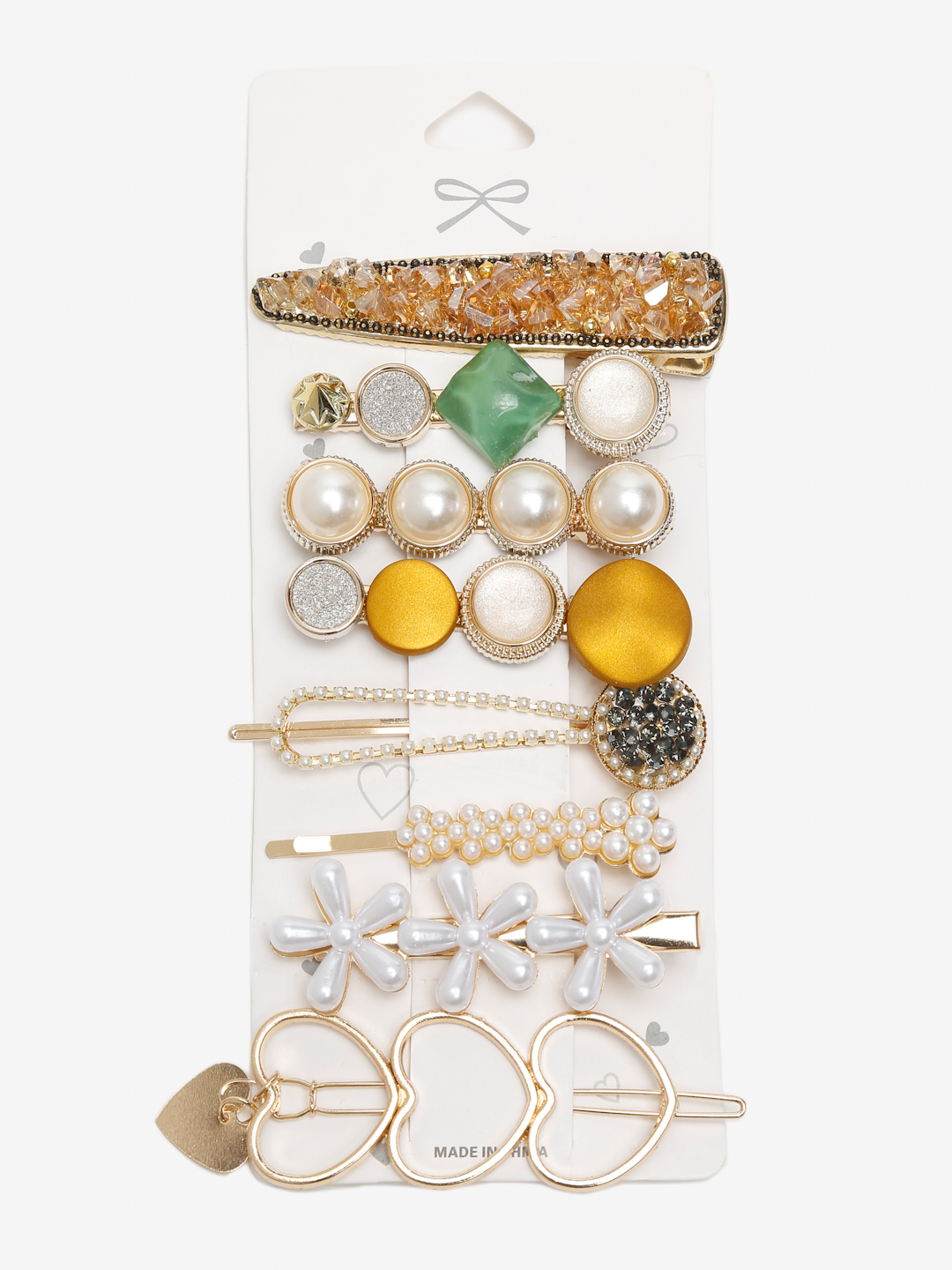 YouBella Jewellery Combo of 8 Hair Pins/Hair Clips for Girls and Women (Multi-Color) (YBHAIR_41610)