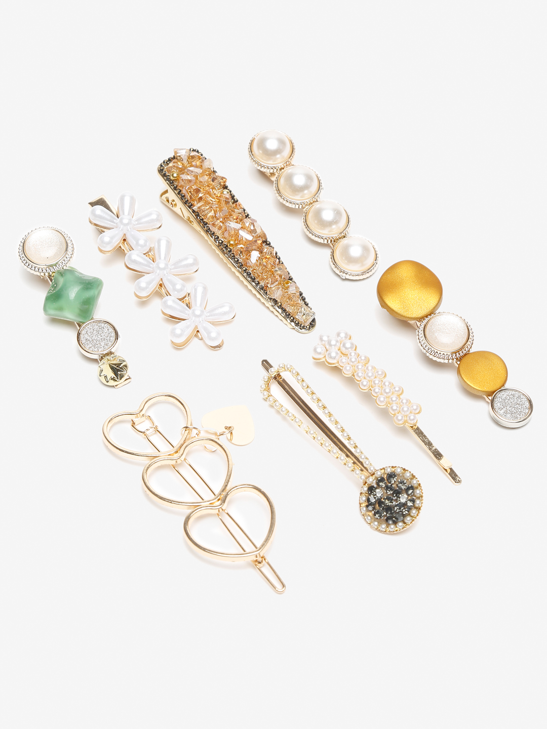 YouBella Jewellery Combo of 8 Hair Pins/Hair Clips for Girls and Women (Multi-Color) (YBHAIR_41610)