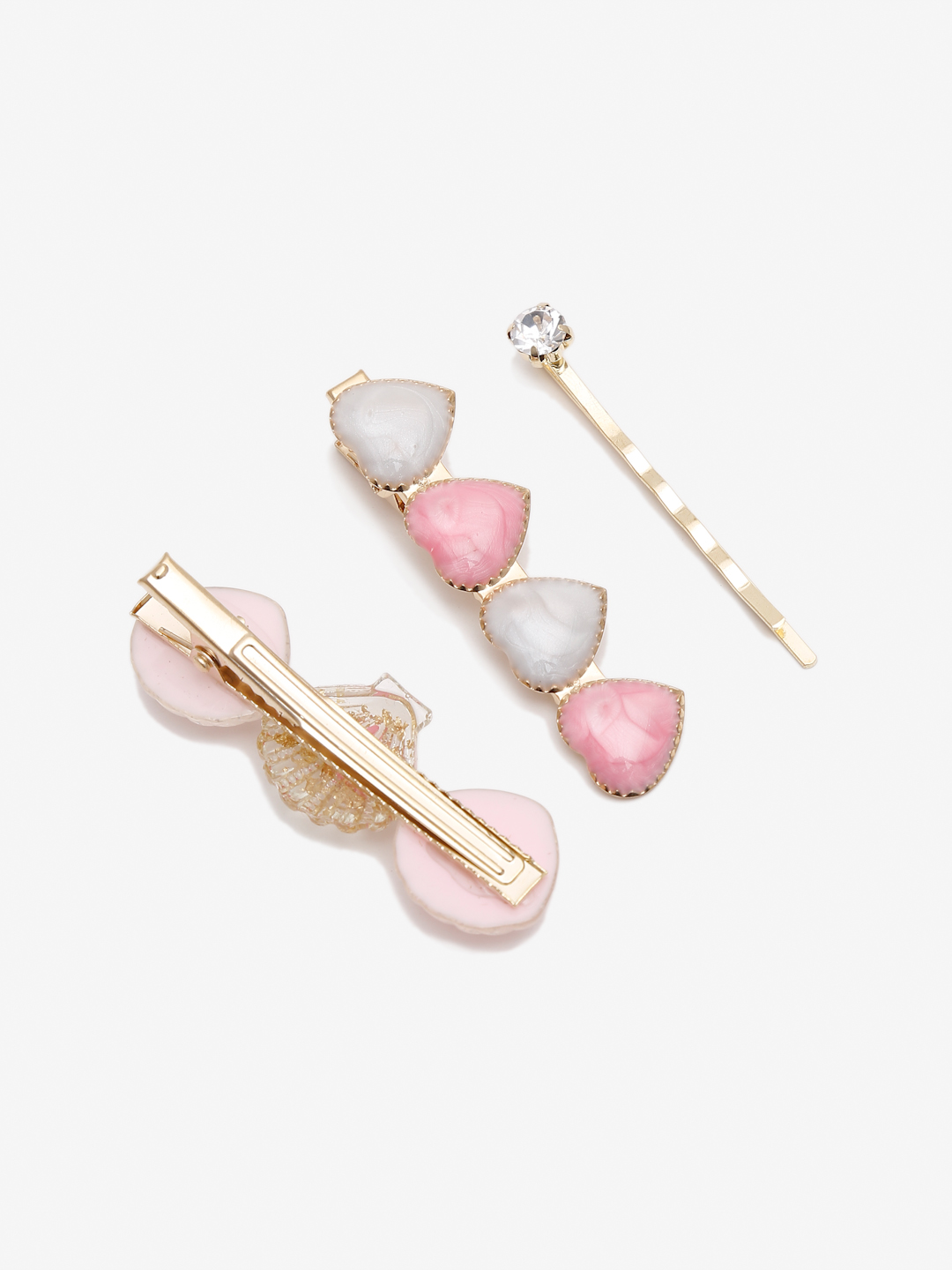 YouBella Jewellery Combo of 3 Hair Pins/Hair Clips for Girls and Women (Multi-Color) (YBHAIR_41614)