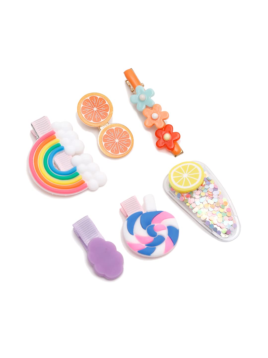 YouBella Jewellery Combo of 5 Hair Pins/Hair Clips for Girls and Women (Multi-Color) (YBHAIR_41615)