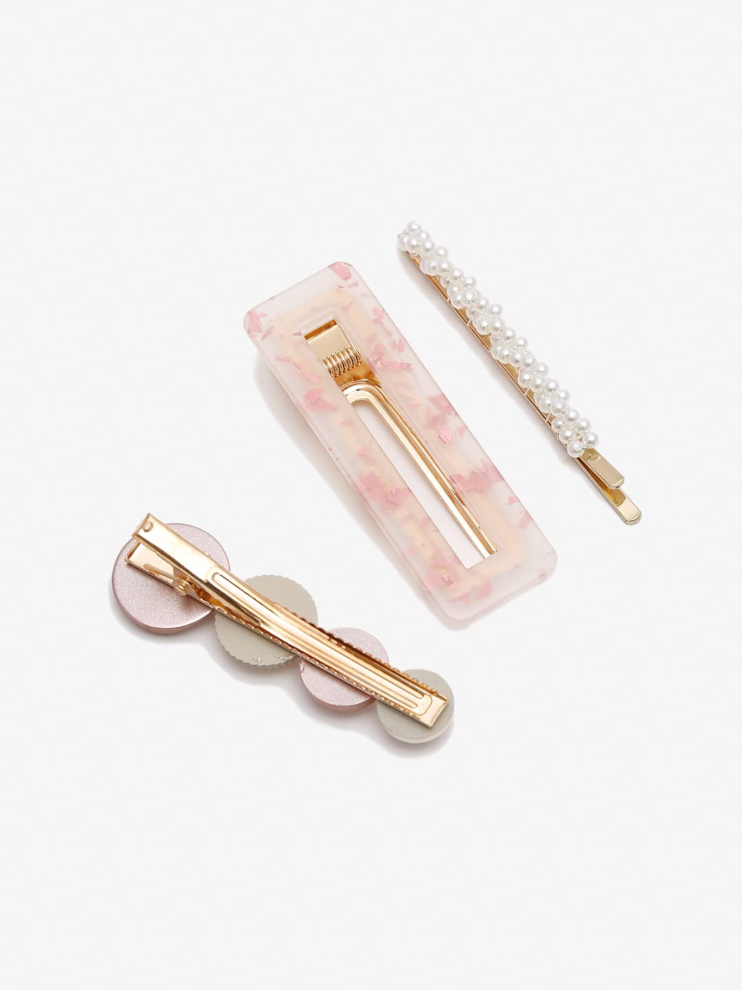 YouBella Jewellery Combo of 3 Hair Pins/Hair Clips for Girls and Women (Multi-Color) (YBHAIR_41616)
