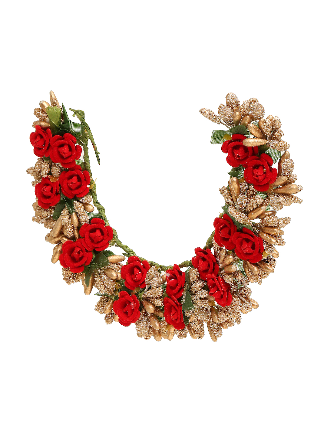 YouBella Women Fashion Stylish and Trendy  Jewellery Handcrafted Beaded Floral Hair Bun for Women and Girls