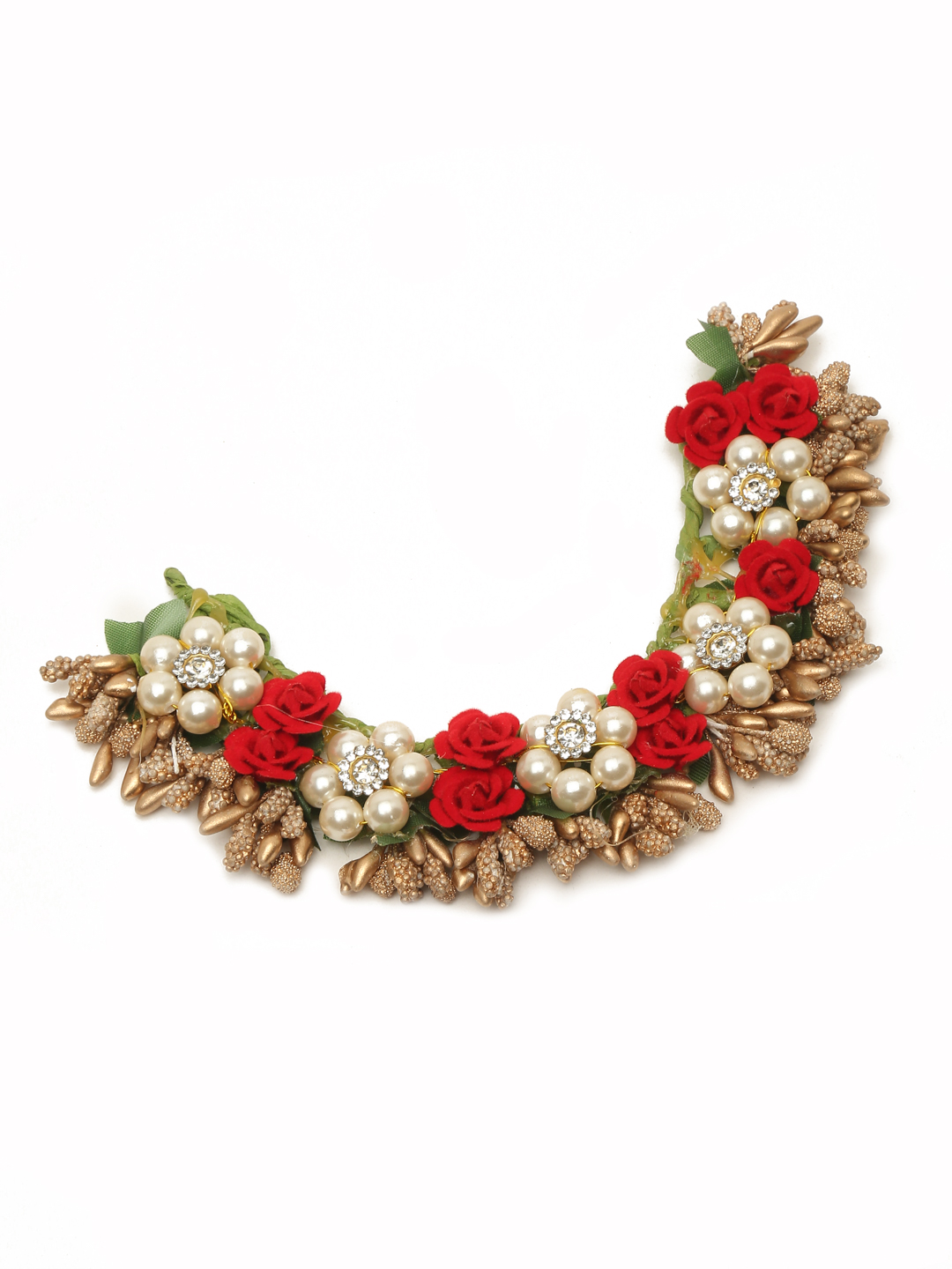 YouBella Women Fashion Stylish and Trendy  Jewellery Handcrafted Beaded Floral Hair Bun for Women and Girls