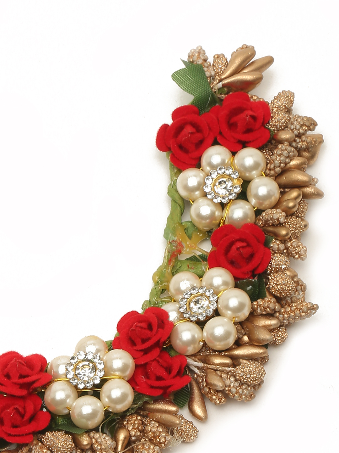YouBella Women Fashion Stylish and Trendy  Jewellery Handcrafted Beaded Floral Hair Bun for Women and Girls