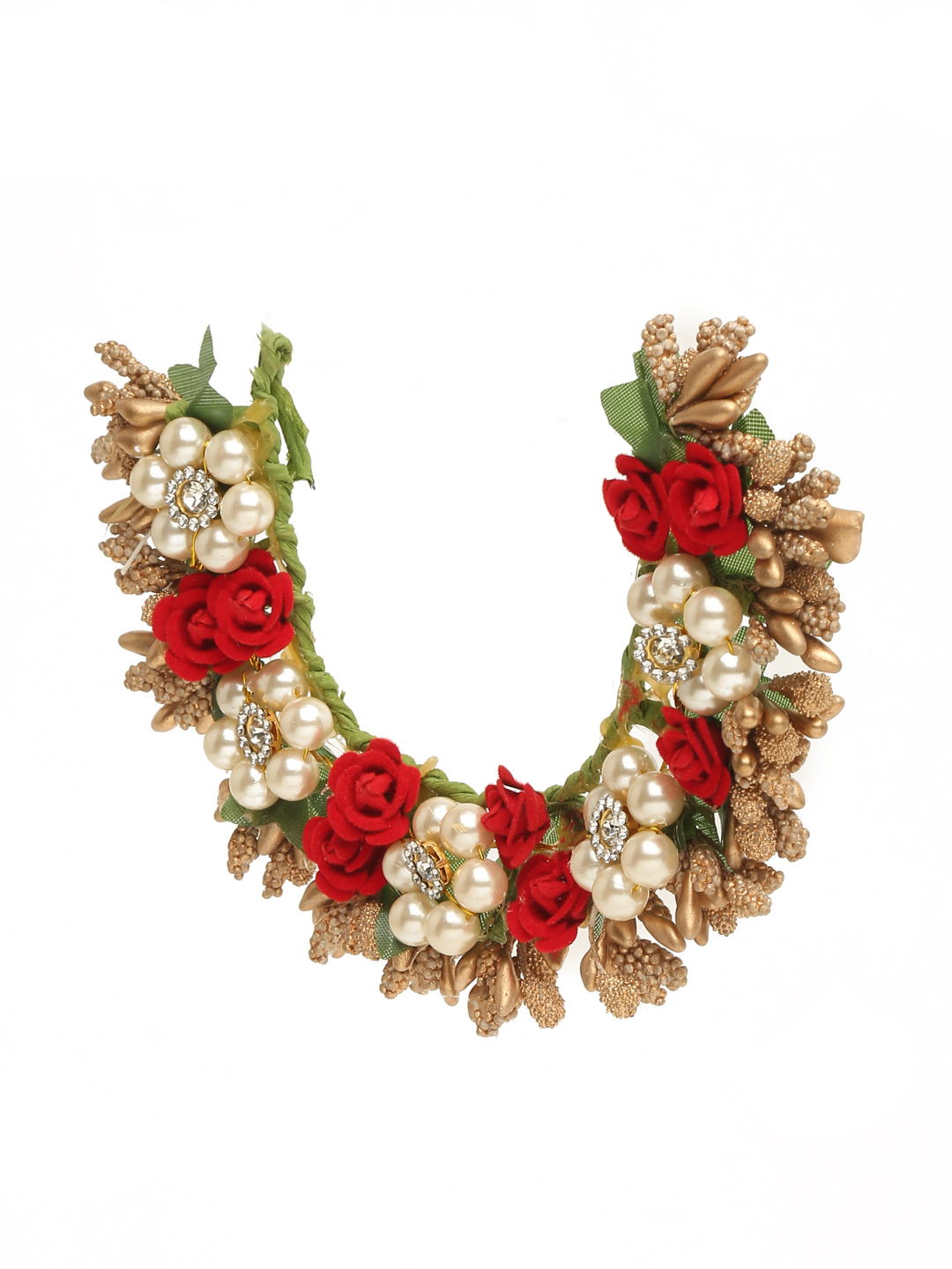 YouBella Women Fashion Stylish and Trendy  Jewellery Handcrafted Beaded Floral Hair Bun for Women and Girls