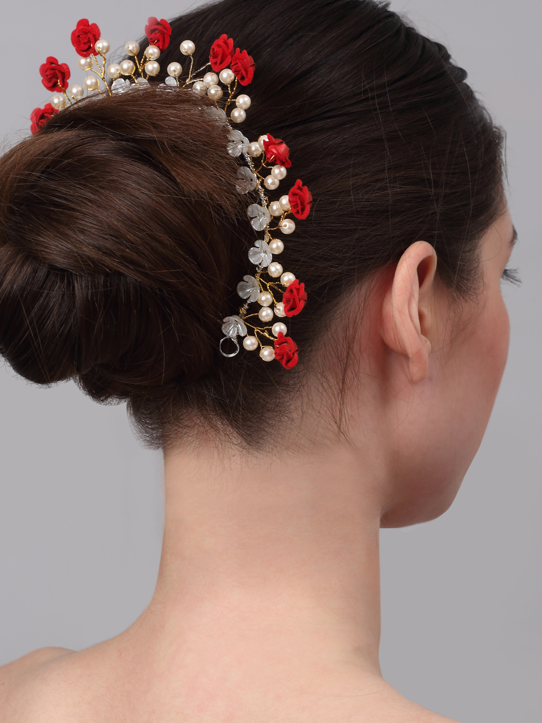 YouBella Women Fashion Stylish and Trendy  Jewellery Floral Hair Chain for Women and Girls