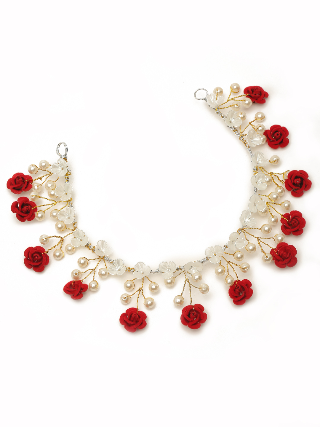 YouBella Women Fashion Stylish and Trendy  Jewellery Floral Hair Chain for Women and Girls