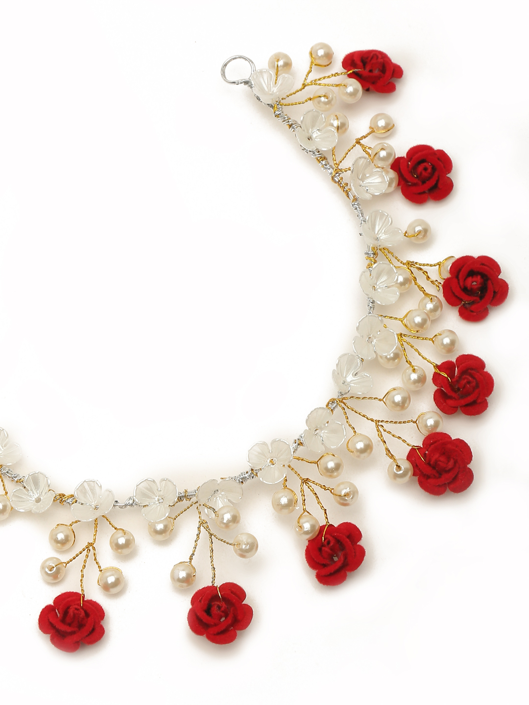 YouBella Women Fashion Stylish and Trendy  Jewellery Floral Hair Chain for Women and Girls