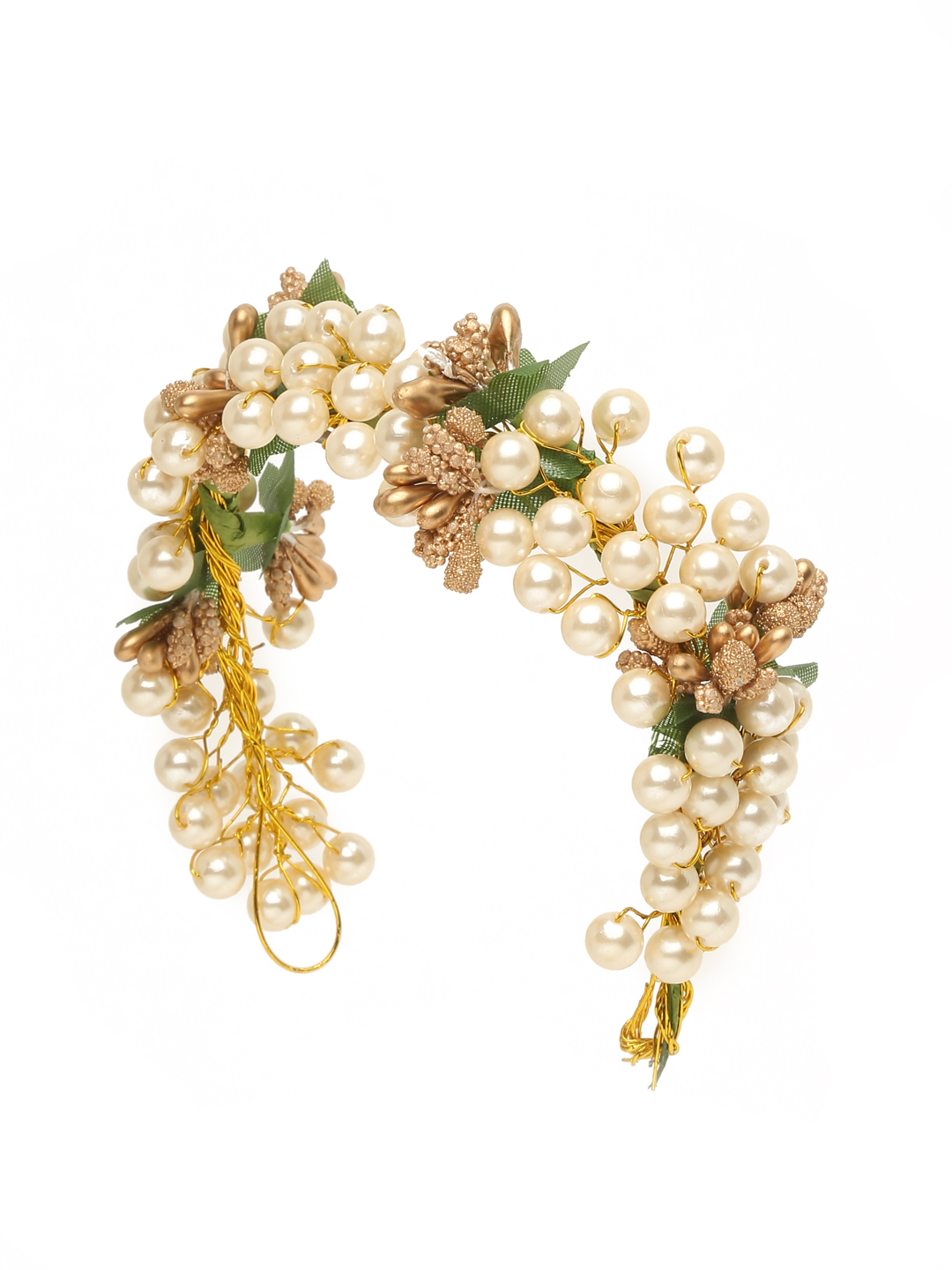 YouBella Women Fashion Stylish and Trendy  Jewellery Beaded Hair Chain for Women and Girls