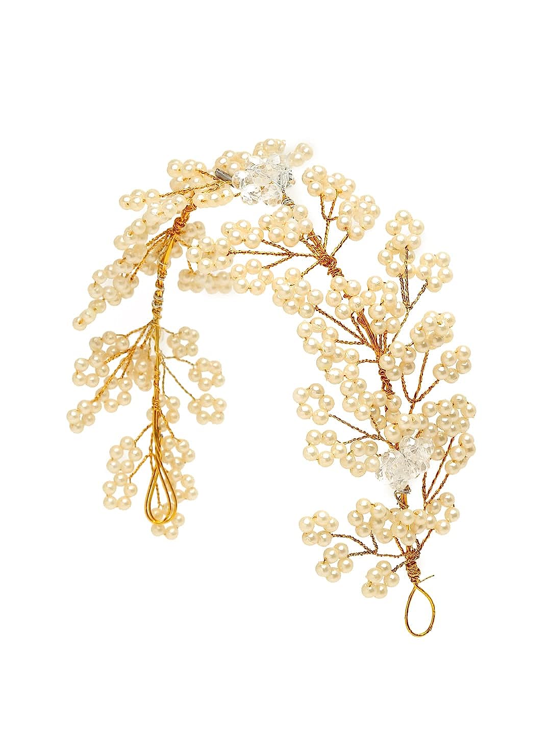 YouBella Women Fashion Stylish and Trendy  Jewellery Beaded Hair Chain for Women and Girls