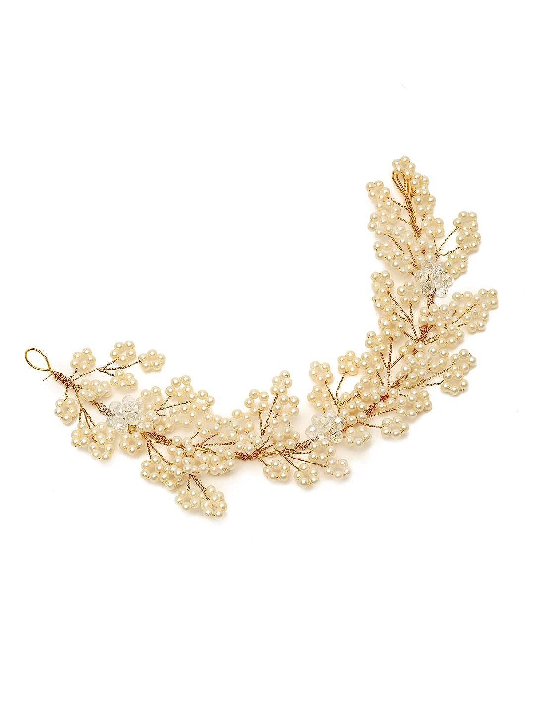 YouBella Women Fashion Stylish and Trendy  Jewellery Beaded Hair Chain for Women and Girls