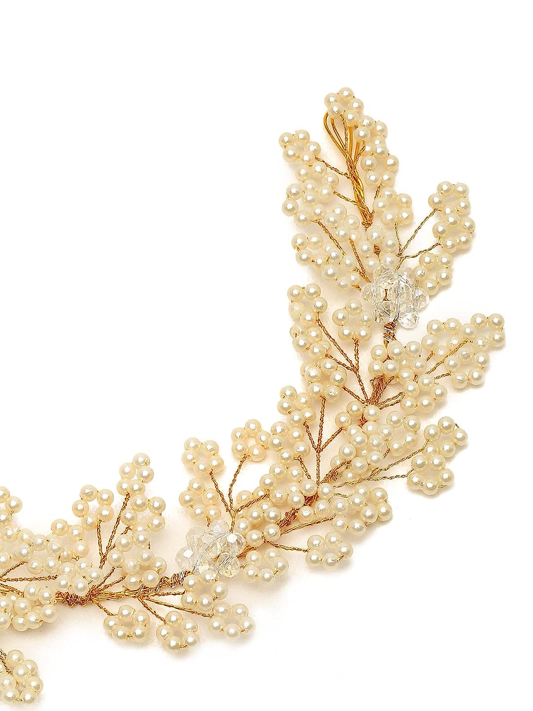 YouBella Women Fashion Stylish and Trendy  Jewellery Beaded Hair Chain for Women and Girls