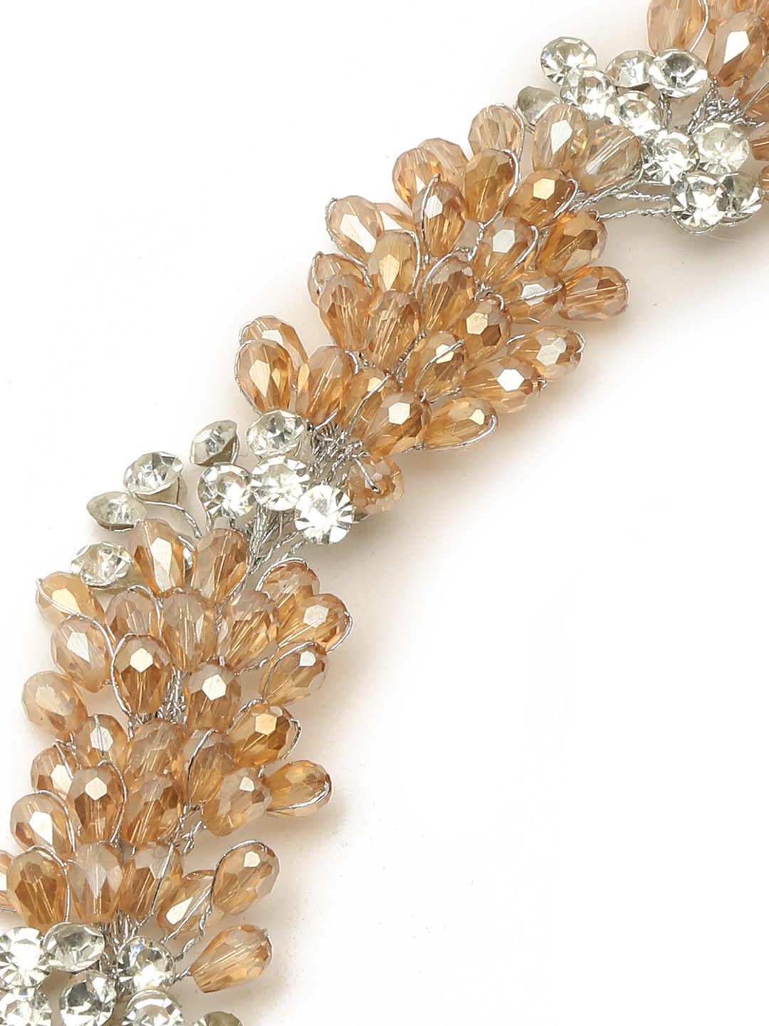 YouBella Women Fashion Stylish and Trendy  Jewellery Beaded Hair Chain for Women and Girls