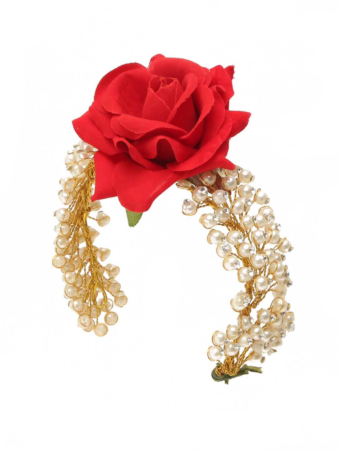 YouBella Women Fashion Stylish and Trendy  Jewellery Beaded Floral Hair Chain for Women and Girls