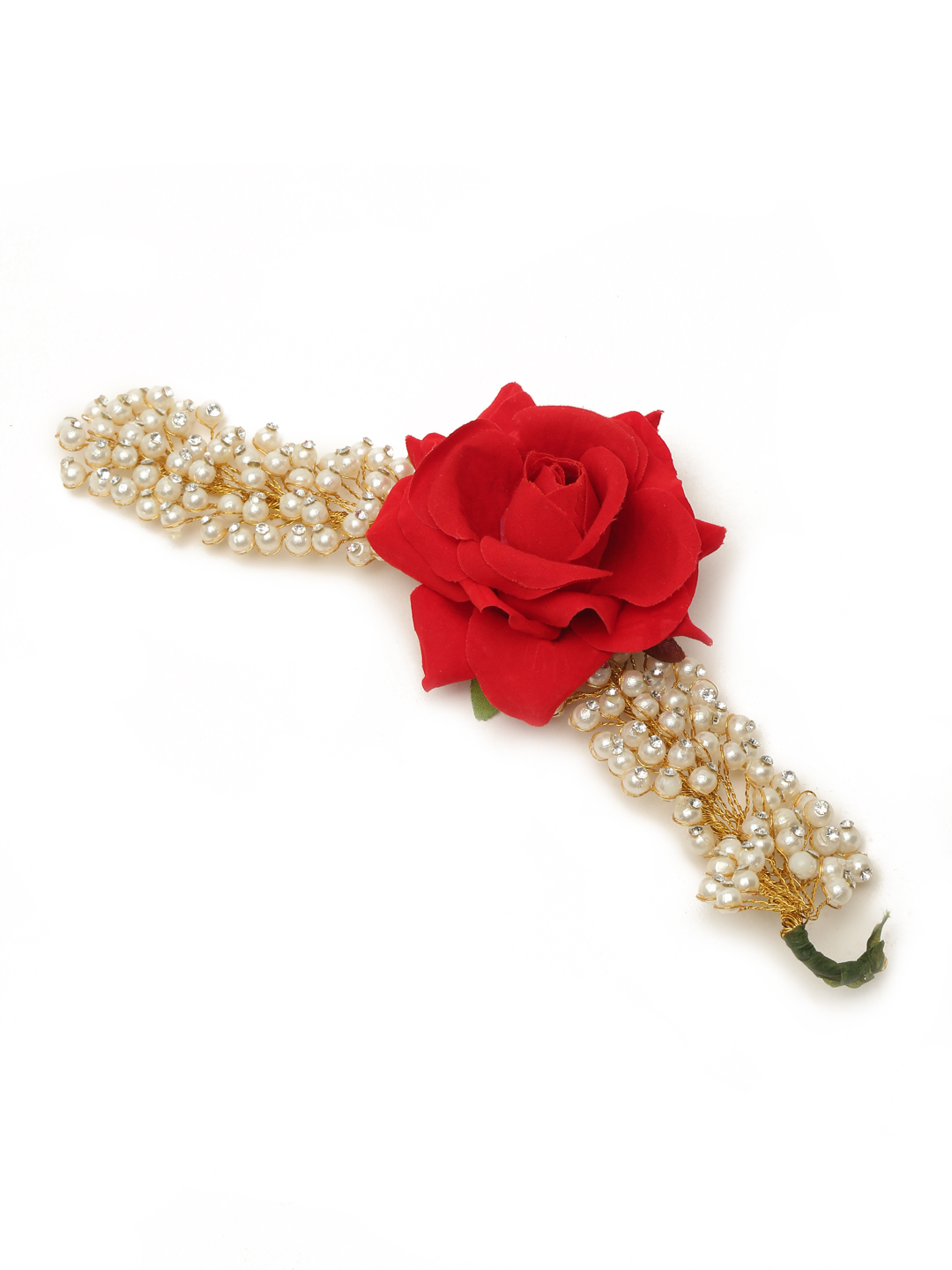 YouBella Women Fashion Stylish and Trendy  Jewellery Beaded Floral Hair Chain for Women and Girls