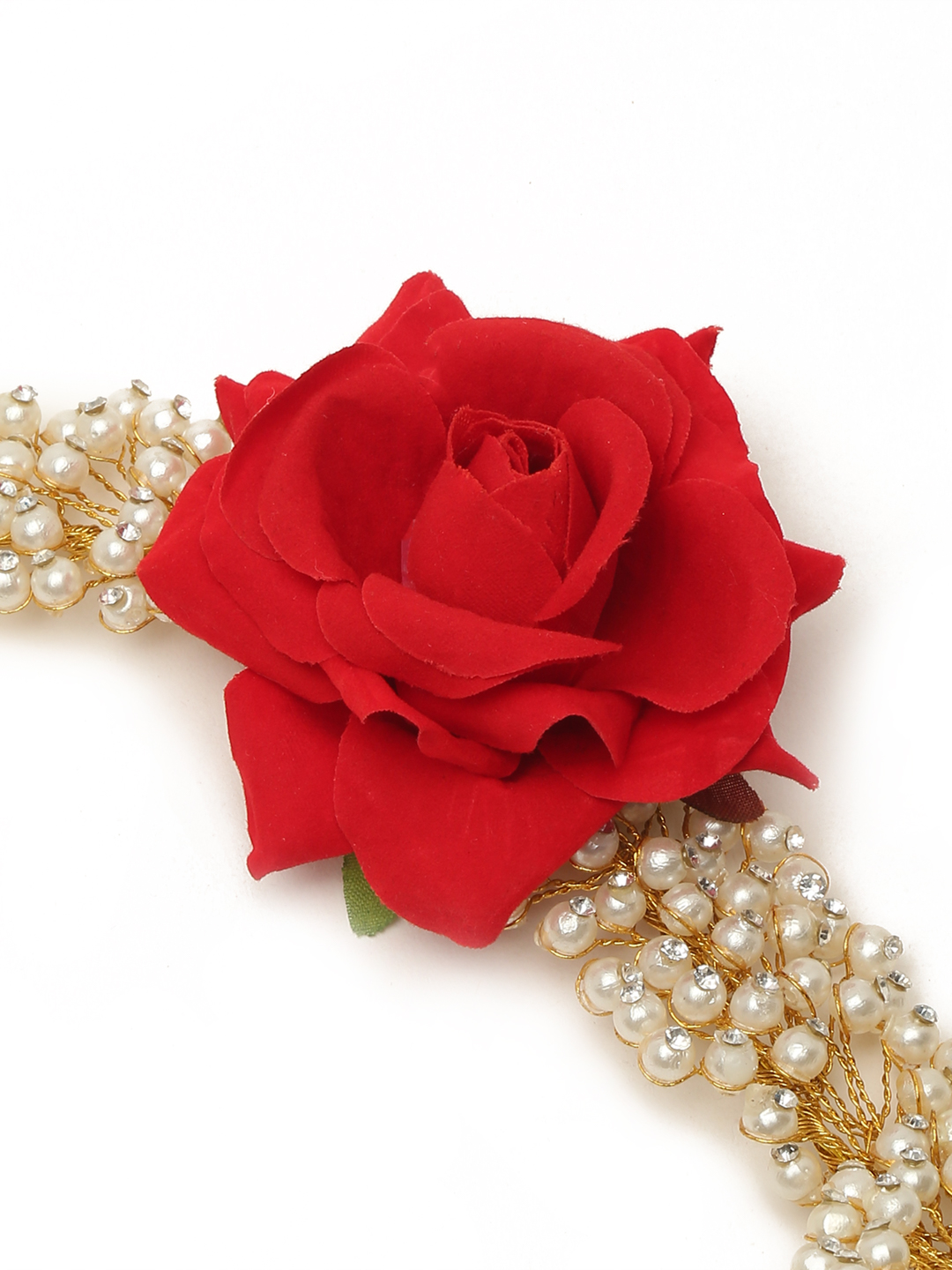 YouBella Women Fashion Stylish and Trendy  Jewellery Beaded Floral Hair Chain for Women and Girls
