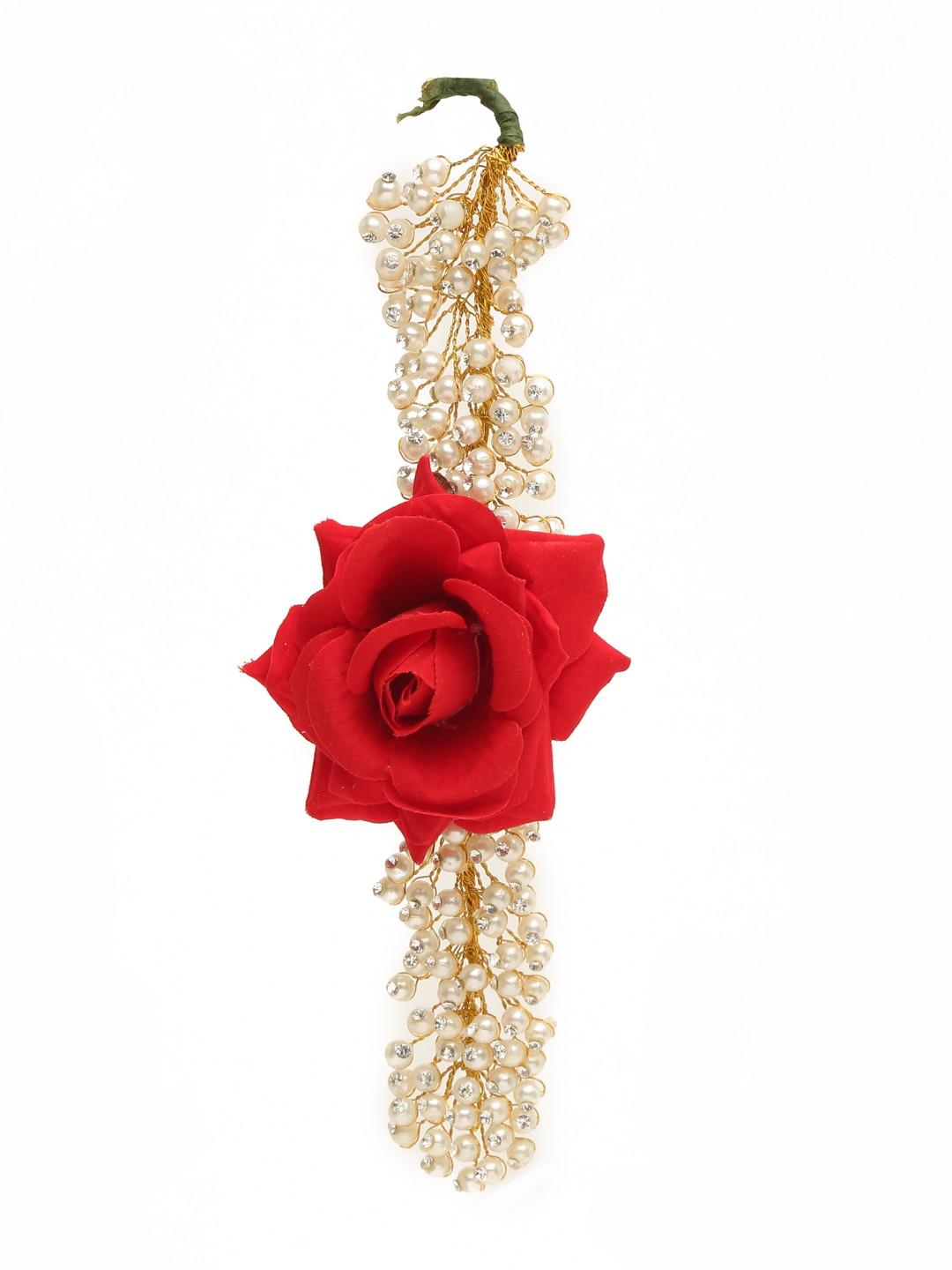 YouBella Women Fashion Stylish and Trendy  Jewellery Beaded Floral Hair Chain for Women and Girls