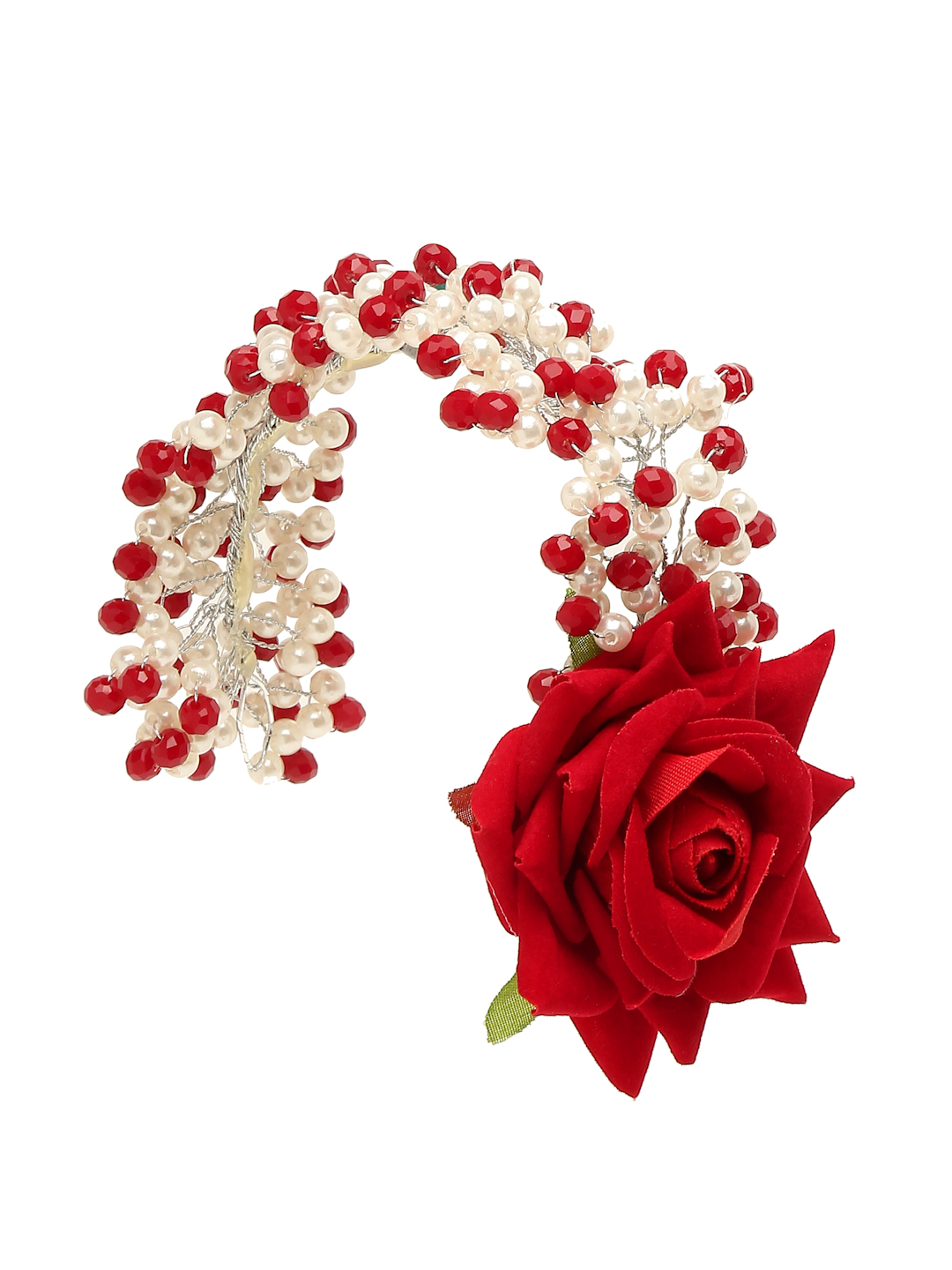 YouBella Women Fashion Stylish and Trendy  Jewellery Beaded Floral Hair Chain for Women and Girls