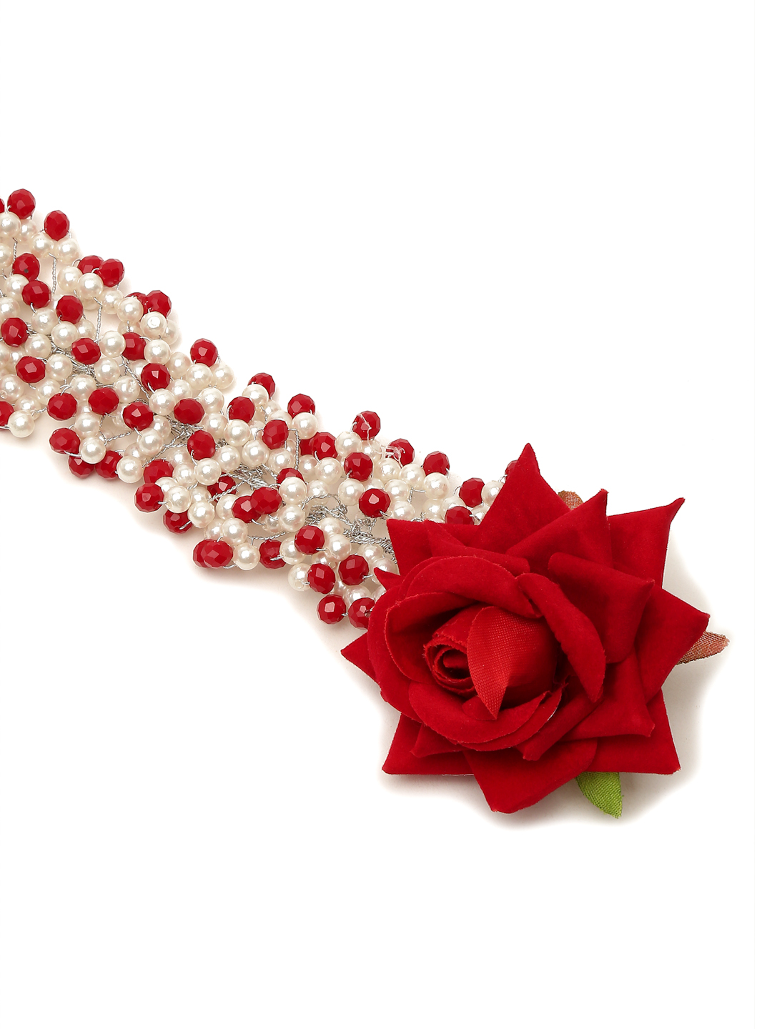 YouBella Women Fashion Stylish and Trendy  Jewellery Beaded Floral Hair Chain for Women and Girls