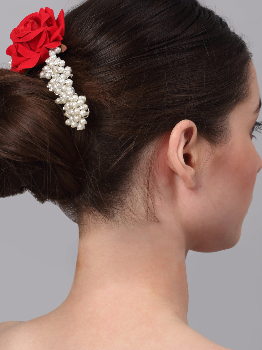 YouBella Women Fashion Stylish and Trendy  Jewellery Beaded Floral Hair Chain for Women and Girls