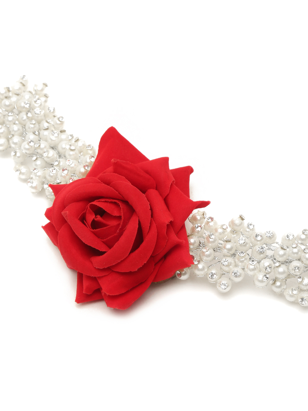 YouBella Women Fashion Stylish and Trendy  Jewellery Beaded Floral Hair Chain for Women and Girls