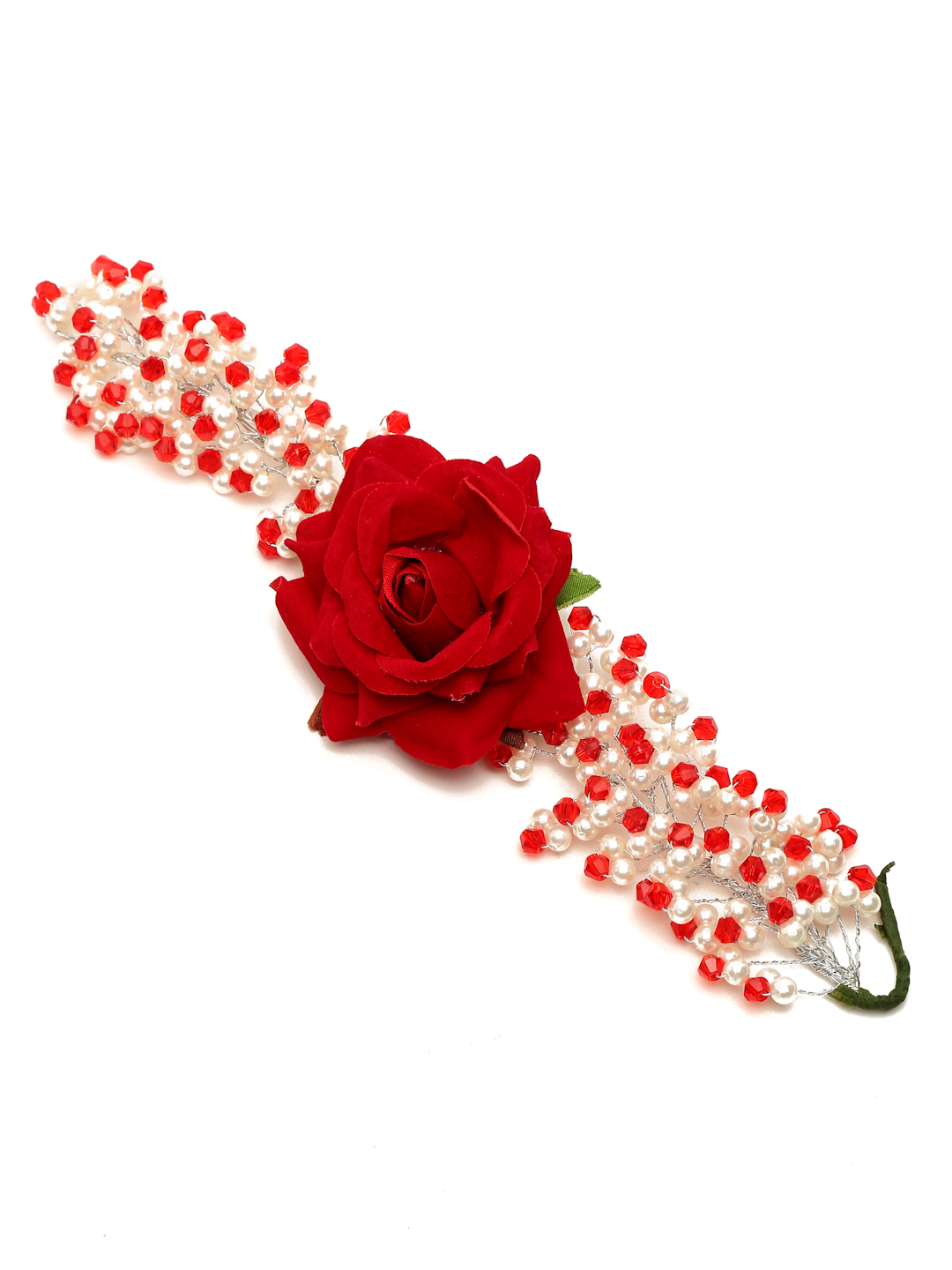 YouBella Women Fashion Stylish and Trendy  Jewellery Beaded Floral Hair Chain for Women and Girls