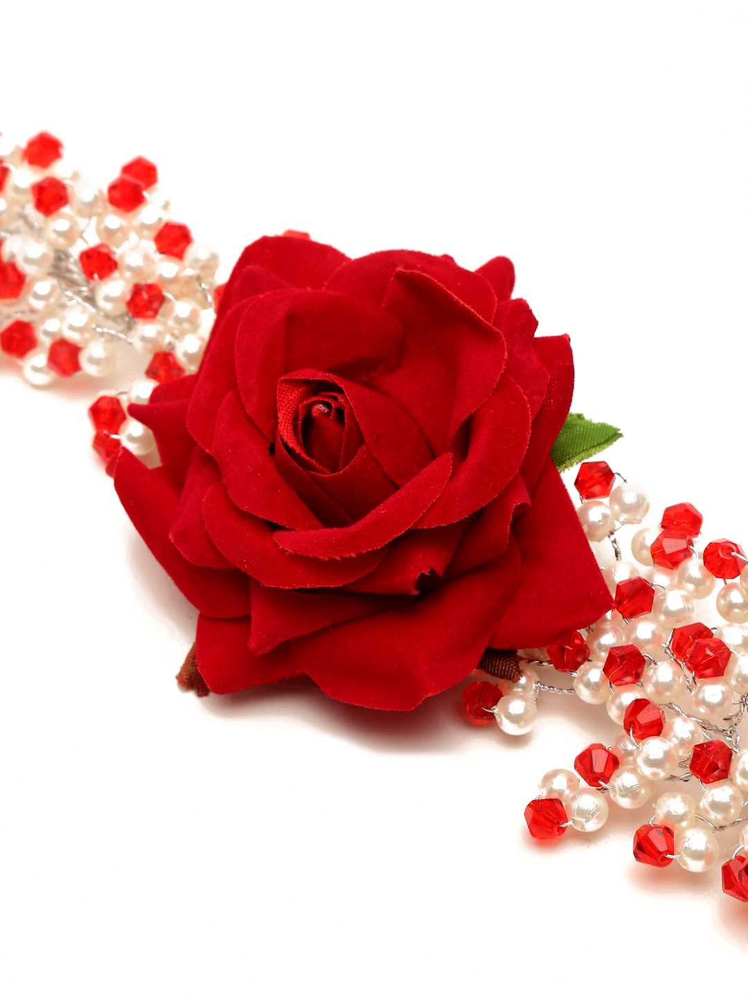 YouBella Women Fashion Stylish and Trendy  Jewellery Beaded Floral Hair Chain for Women and Girls