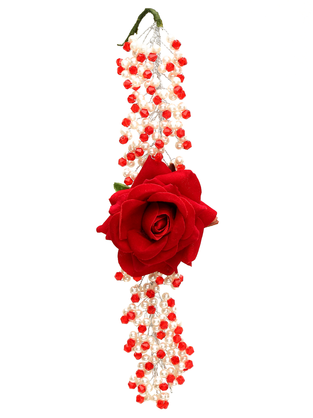 YouBella Women Fashion Stylish and Trendy  Jewellery Beaded Floral Hair Chain for Women and Girls