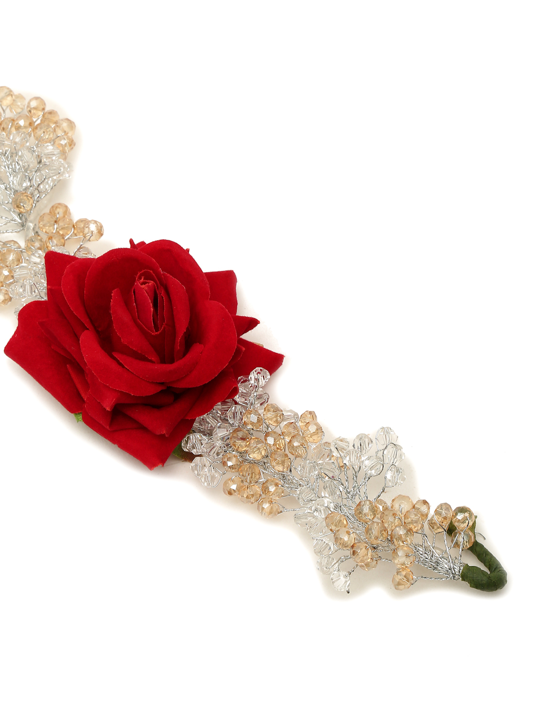YouBella Women Fashion Stylish and Trendy  Jewellery Beaded Floral Hair Chain for Women and Girls