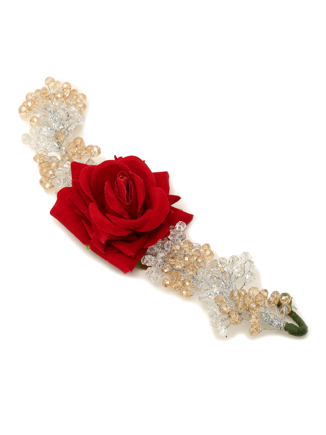 YouBella Women Fashion Stylish and Trendy  Jewellery Beaded Floral Hair Chain for Women and Girls