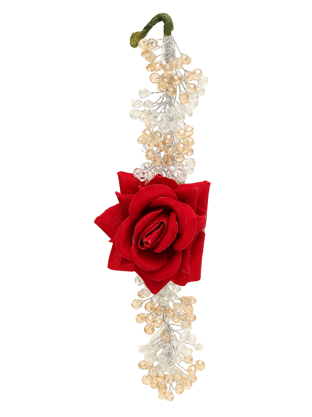 YouBella Women Fashion Stylish and Trendy  Jewellery Beaded Floral Hair Chain for Women and Girls