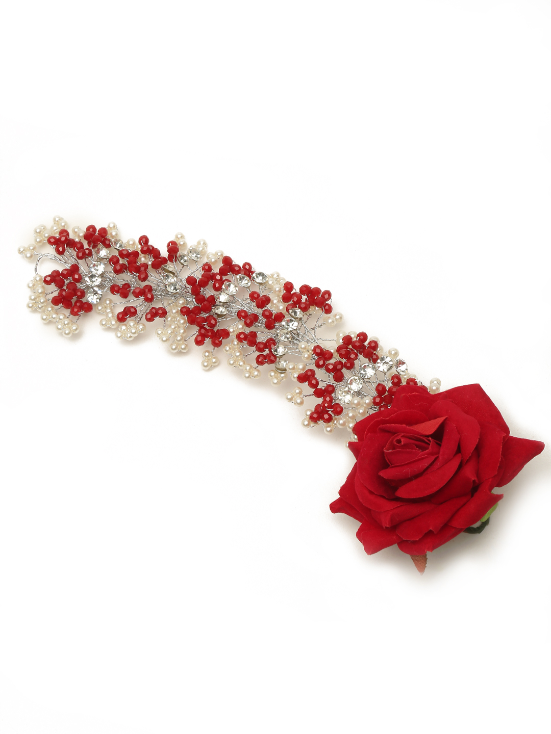YouBella Women Fashion Stylish and Trendy  Jewellery Beaded Floral Hair Chain for Women and Girls