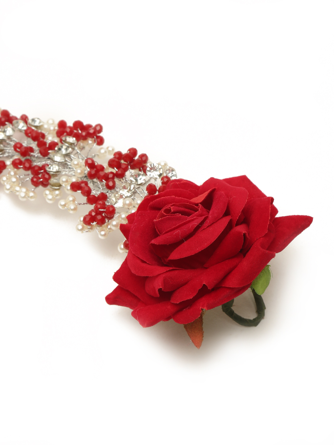 YouBella Women Fashion Stylish and Trendy  Jewellery Beaded Floral Hair Chain for Women and Girls