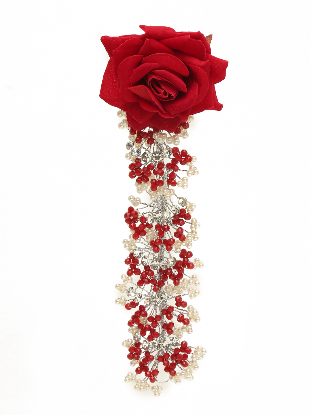 YouBella Women Fashion Stylish and Trendy  Jewellery Beaded Floral Hair Chain for Women and Girls