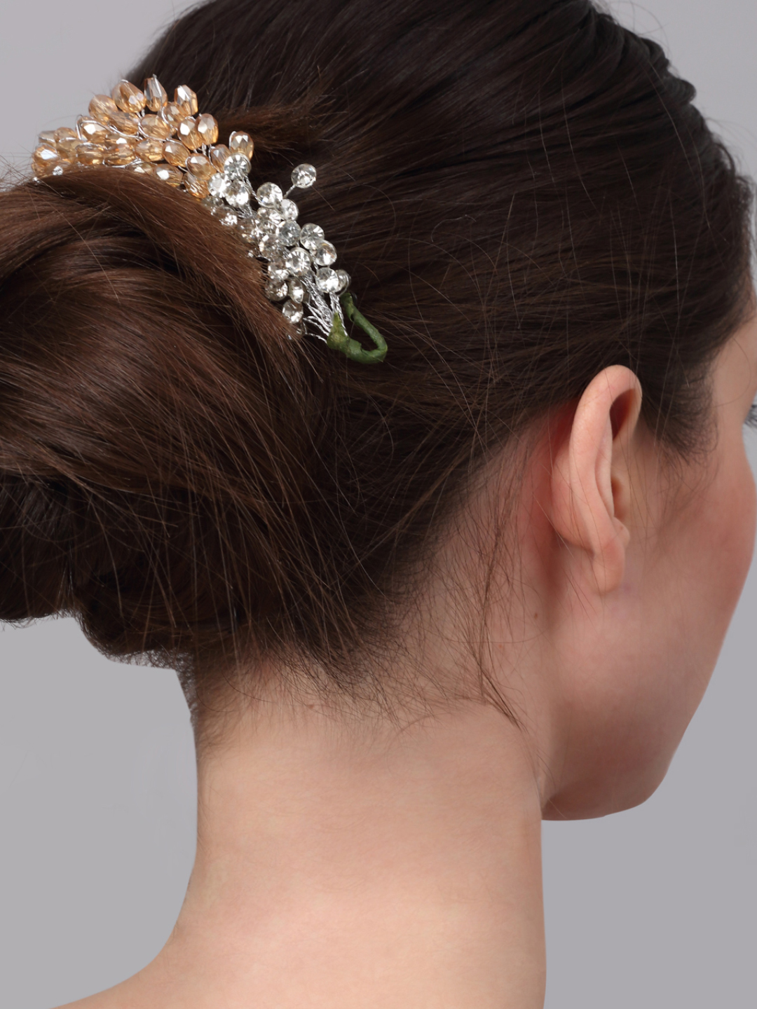YouBella Women Fashion Stylish and Trendy  Jewellery Beaded Floral Hair Chain for Women and Girls