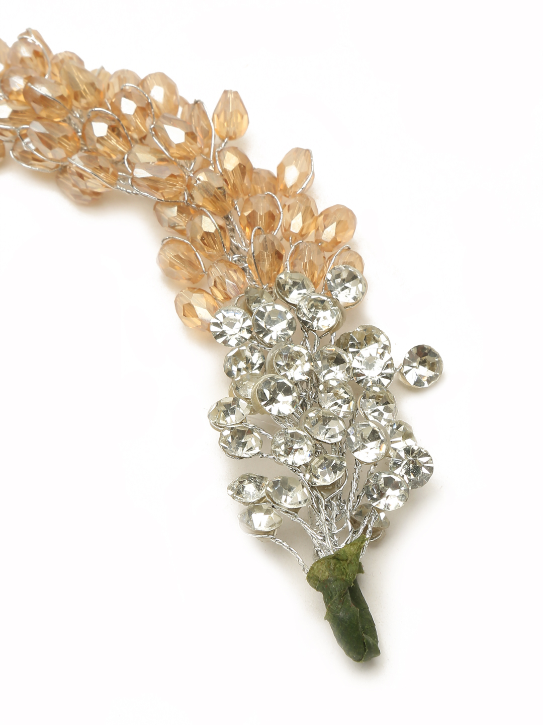 YouBella Women Fashion Stylish and Trendy  Jewellery Beaded Floral Hair Chain for Women and Girls